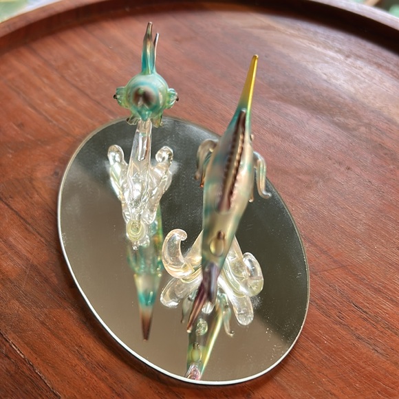 Murano-Style Art Glass Specifically Murano Sommerso Swordfish or Marlin Vintage - Picture 4 of 11